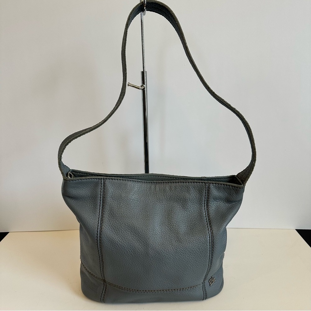 The Sak Light Blue Gray‎ De Young Leather Shoulder Bag Purse